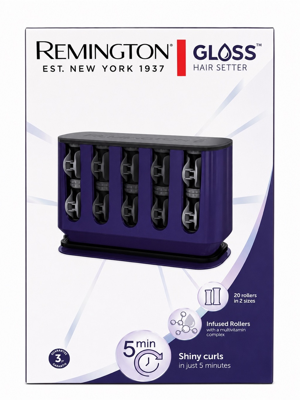 Remington Gloss Hair Setter Hot Rollers 20 Count NIB
